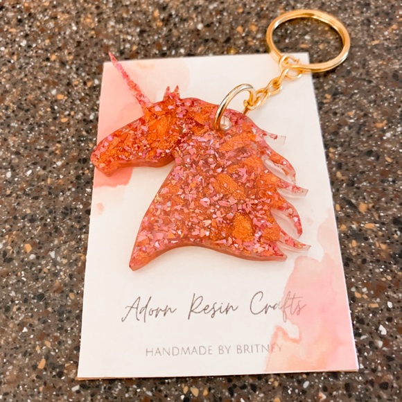 Glitter Unicorn Keychain - Picture 3 of 4